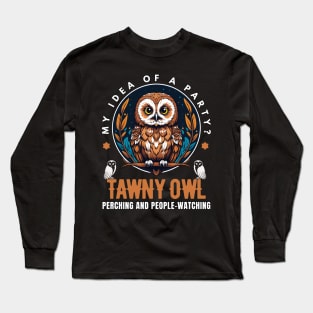 Tawny Owl Art Long Sleeve T-Shirt